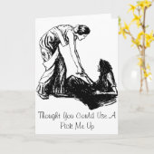 Brauchen Sie einen Abruf? Merkwürdige Grußkarte Karte (Gelbe Blume)