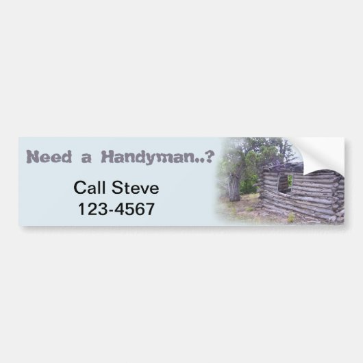 Brauchen Sie einen Handyman? (personalisierbar) Autoaufkleber (Vorne)