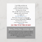 Brauchen Sie einen Hausreiniger? Benutzerdefiniert Flyer (Hinten)