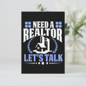 Brauchen Sie einen Realtor? Reales Anwesen Agent v Karte (Stehend Vorderseite)