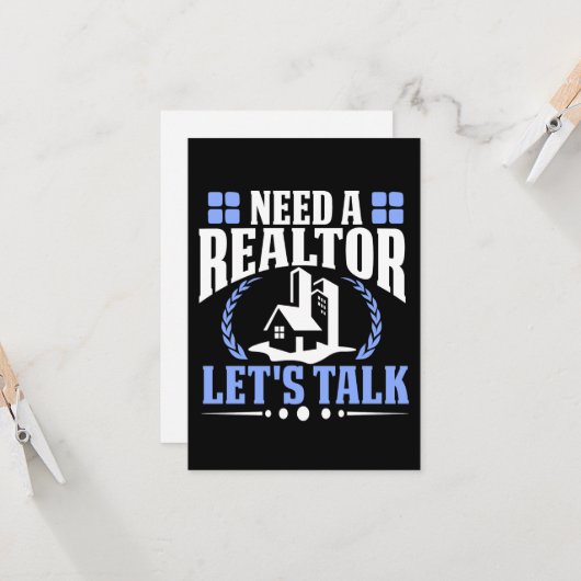 Brauchen Sie einen Realtor? Reales Anwesen Agent v Karte (Vorderseite/Rückseite Beispiel)