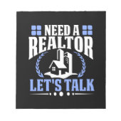 Brauchen Sie einen Realtor? Reales Anwesen Agent v Notizblock (Vorderseite)