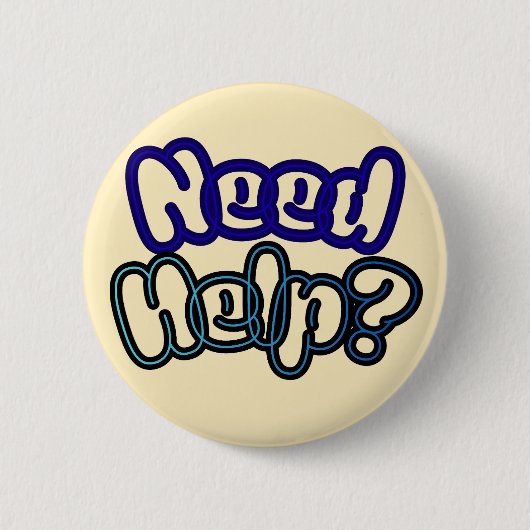 Brauchen Sie Hilfe? Button (Vorderseite)