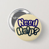 Brauchen Sie Hilfe? Button (Vorne & Hinten)