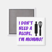 Brauchen Sie kein Rezept Mummu Finnische Großmutte Magnet (Vorderseite/Rückseite)