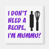 Brauchen Sie kein Rezept Mummu Finnische Großmutte Magnet (Vorne)