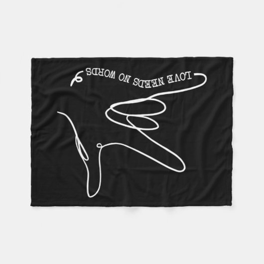 Brauchen Sie keinen Word asl Autismus Bewusstsein  Fleecedecke (Vorderseite (Horizontal))