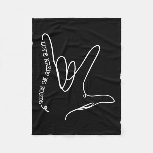 Brauchen Sie keinen Word asl Autismus Bewusstsein Fleecedecke (Vorderseite)