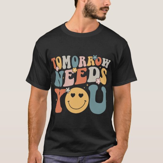 Brauchen Sie Mental Health Awareness Groovy Retro T-Shirt (Vorderseite)