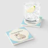 Brauchen Sie Snacks direkt Meow Marmor Untersetzer (Seitenansicht)