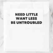 Brauchen Sie wenig Woll weniger ungestört Rechteckiger Aufkleber (Tasche)