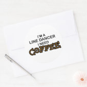 Brauchkaffee - Line Tänzer Runder Aufkleber (Umschlag)
