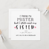 Brauchschwester Brautjungfrau schlägt gefaltete Ka Karte (Vorderseite/Rückseite Beispiel)