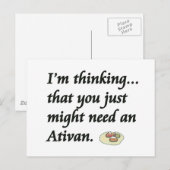 Brauchst du einen Ativan? Postkarte (Vorne/Hinten)