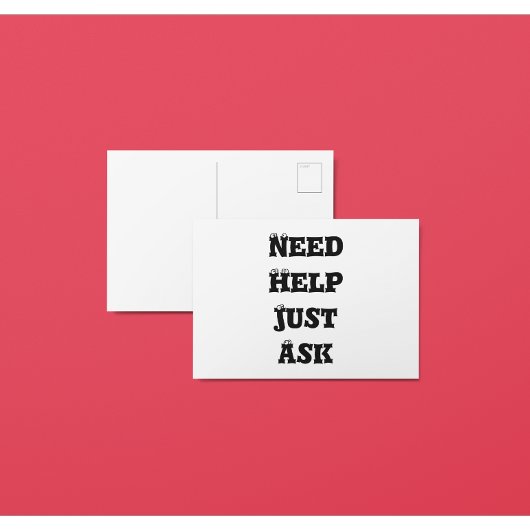 Brauchst du Hilfe Postkarte