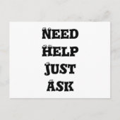Brauchst du Hilfe Postkarte (Vorderseite)