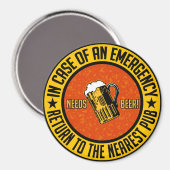 BRAUCHT BIER! Magnet (Vorderseite/Rückseite)