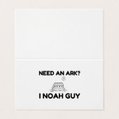 Braucht einen Ark I Noah Typ Visitenkarten (Außenseite Aufgefaltet)