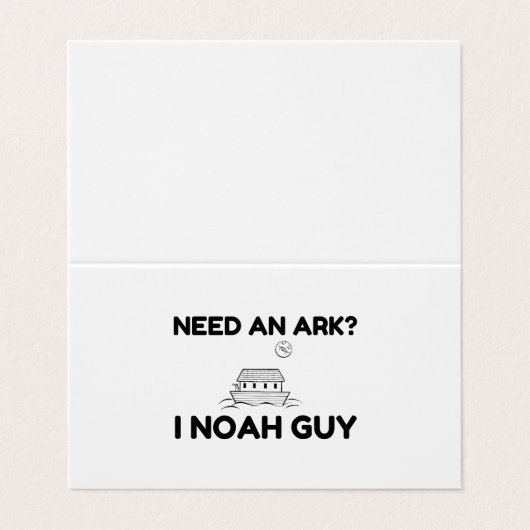 Braucht einen Ark I Noah Typ Visitenkarten (Außenseite Aufgefaltet)