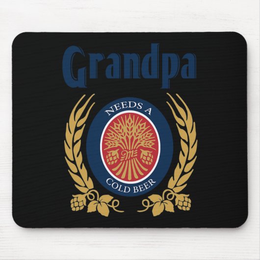 Braucht einen kalten Bierglückstag Mousepad (Vorne)