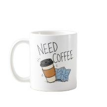 Braucht Kaffee Lustiges Reise-Zitat Tasse