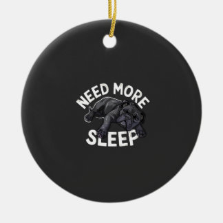 Braucht mehr Schlaf Bulldogge Humor für Hunde Lieb Keramik Ornament
