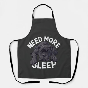 Braucht mehr Schlaf Faules Hund Design für Hunde L Schürze