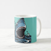 "bräuchte eine größere Tasse" Kaffeetasse (VorderseiteRechts)