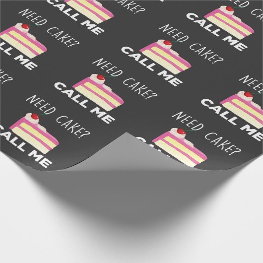 Brauchtum Call Me Konditorei Spaß Geschenkpapier (Ecke)