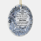 Brauchtum der Silberhochzeit Keramik Ornament (Rechts)