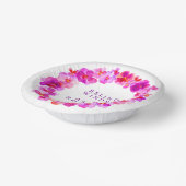 Brauchtum des Hochzeitsrosa Wasserfarbenkreises Pappteller (Gewinkelt)