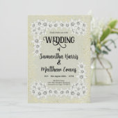 Brauchtum Rosa und Rote Flora Hochzeit Einladung (Stehend Vorderseite)