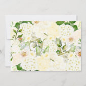 Braudusche aus Creme Blume Einladung (Rückseite)