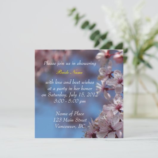 Braudusche, Kirschblütenbaum Einladung (Stehend Vorderseite)