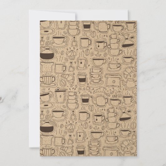 Braudusche zum Thema Kaffee Einladung (Rückseite)