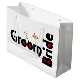 Braue & Groom Las Vegas Wedding Geschenktasche Große Geschenktüte