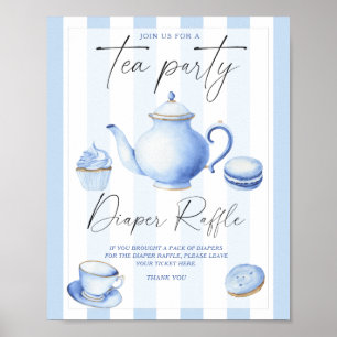 Braue Tee Party Babydusche Windelraffinerie Poster