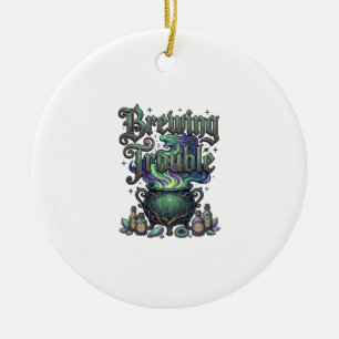 Brauen Ärger Kessel Drache Alchemie Kristalle H Keramik Ornament