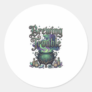Brauen Ärger Kessel Drache Alchemie Kristalle H Runder Aufkleber