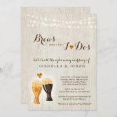 Brauen bevor ich Bier Brauereidusche mache Einladung (Vorne/Hinten)