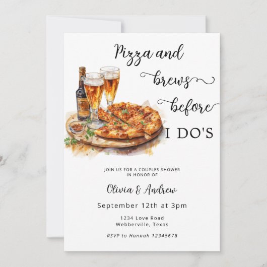 Brauen bevor ich Bier Brauereidusche mache Einladung (Vorderseite)