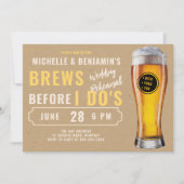 Brauen bevor ich Dos Brauerei Hochzeitskur Probe K Einladung (Vorderseite)