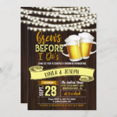 Brauen bevor ich Paare Dusche Einladung (Vorne/Hinten)