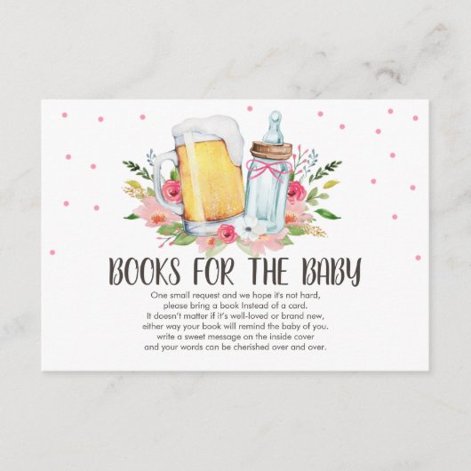 Brauen Biere und Flaschen Rustikal rosa bringen Begleitkarte (Vorderseite)