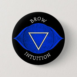 Brauen-Intuitions-blauer Chi Chakra Knopf Button
