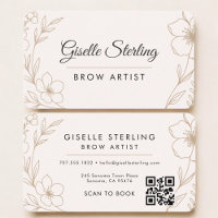 Brauen-Künstlerin Floral QR Code Profi