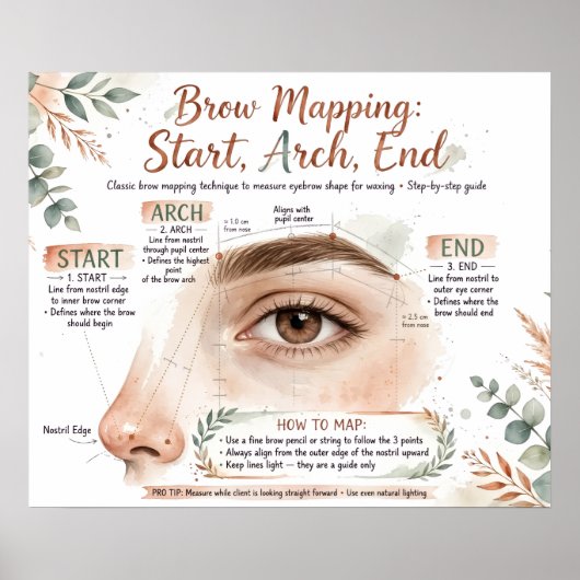 Brauen-Mapping Poster (Vorne)
