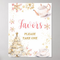 Brauen Pink Winter-Teeparty-Baby- Shower-Geschenke