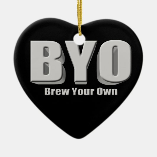 Brauen Sie Ihr eigenes Bier Keramik Ornament (Vorne)