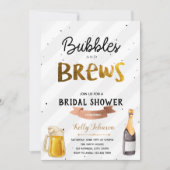 Brauen und Brauen Brause Einladung (Vorderseite)